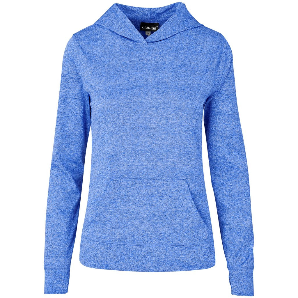 Ladies Fitness Lightweight Hooded Sweater - ROYAL BLUE