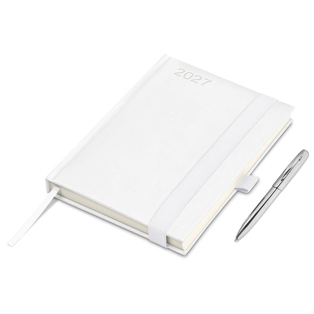 Altitude Advantage A5 2027 Diary And Cypher Pen Set - SOLID WHITE