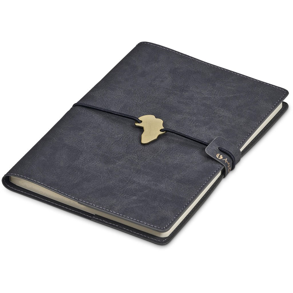 Andy Cartwright Afrique Cowskine A5 Soft Cover Notebook - CHARCOAL