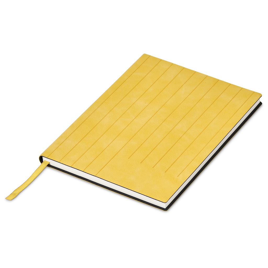 Altitude Pinstripe A5 Soft Cover Notebook - YELLOW