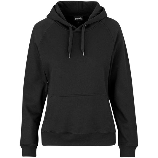 Ladies Harvard Heavyweight Hooded Sweater - BLACK