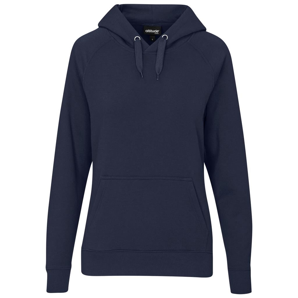 Ladies Harvard Heavyweight Hooded Sweater - NAVY