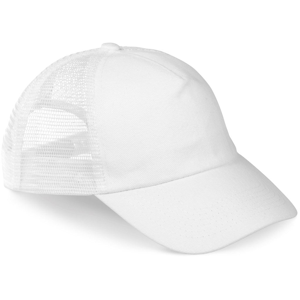 Trucker Cap - 5 Panel - WHITE