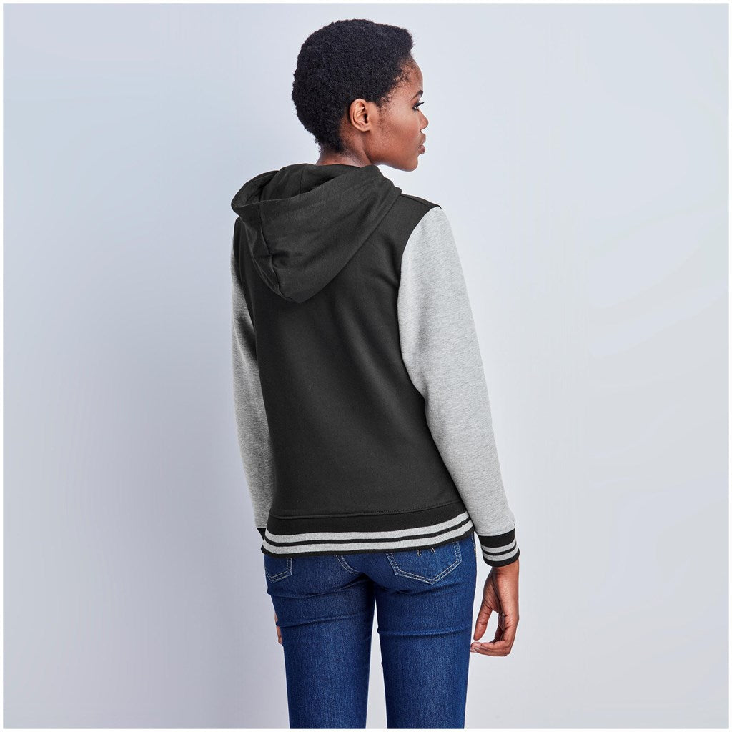 Ladies Princeton Hooded Sweater - Black - BLACK
