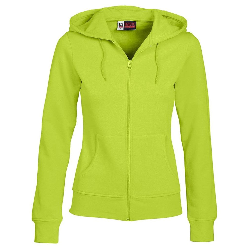 Ladies Bravo Hooded Sweater - Lime - LIME
