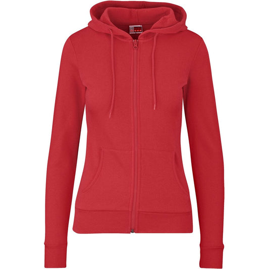 Ladies Bravo Hooded Sweater - Red - RED