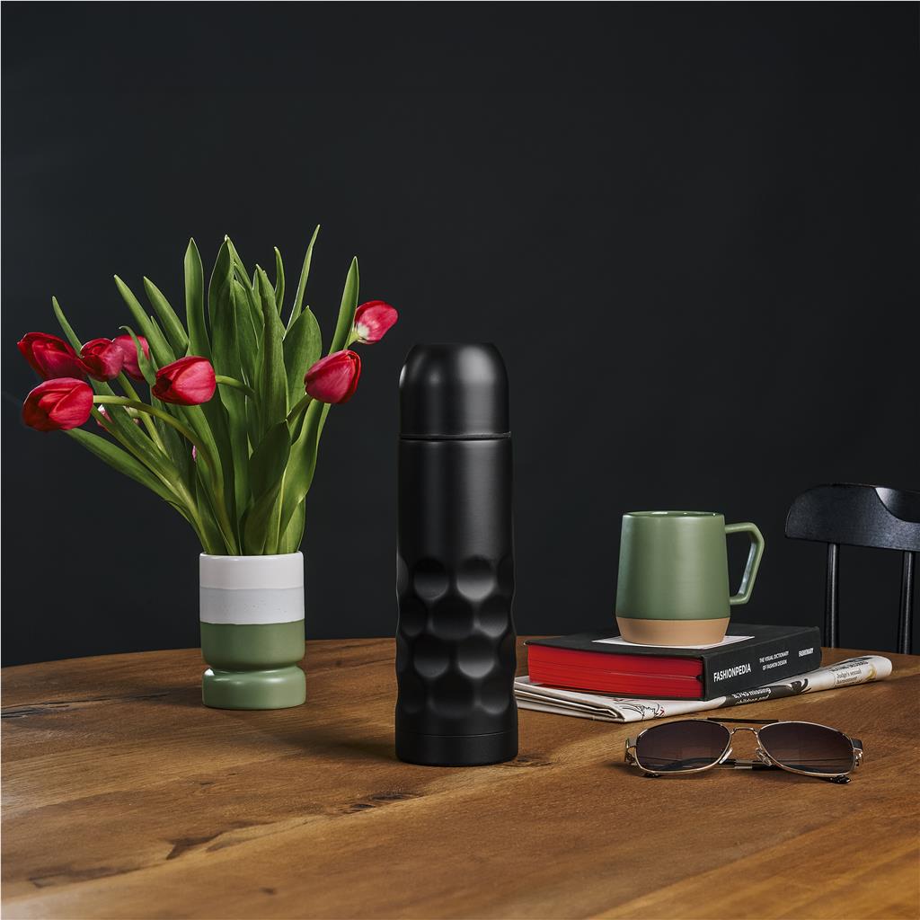 Serendipio Meteor Stainless Steel Vacuum Flask - 500ml - BLACK
