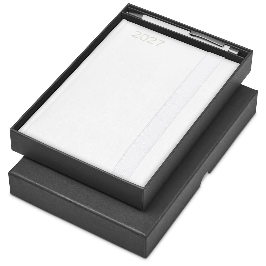 Altitude Advantage A5 2027 Diary And Omega Pen Set - SOLID WHITE