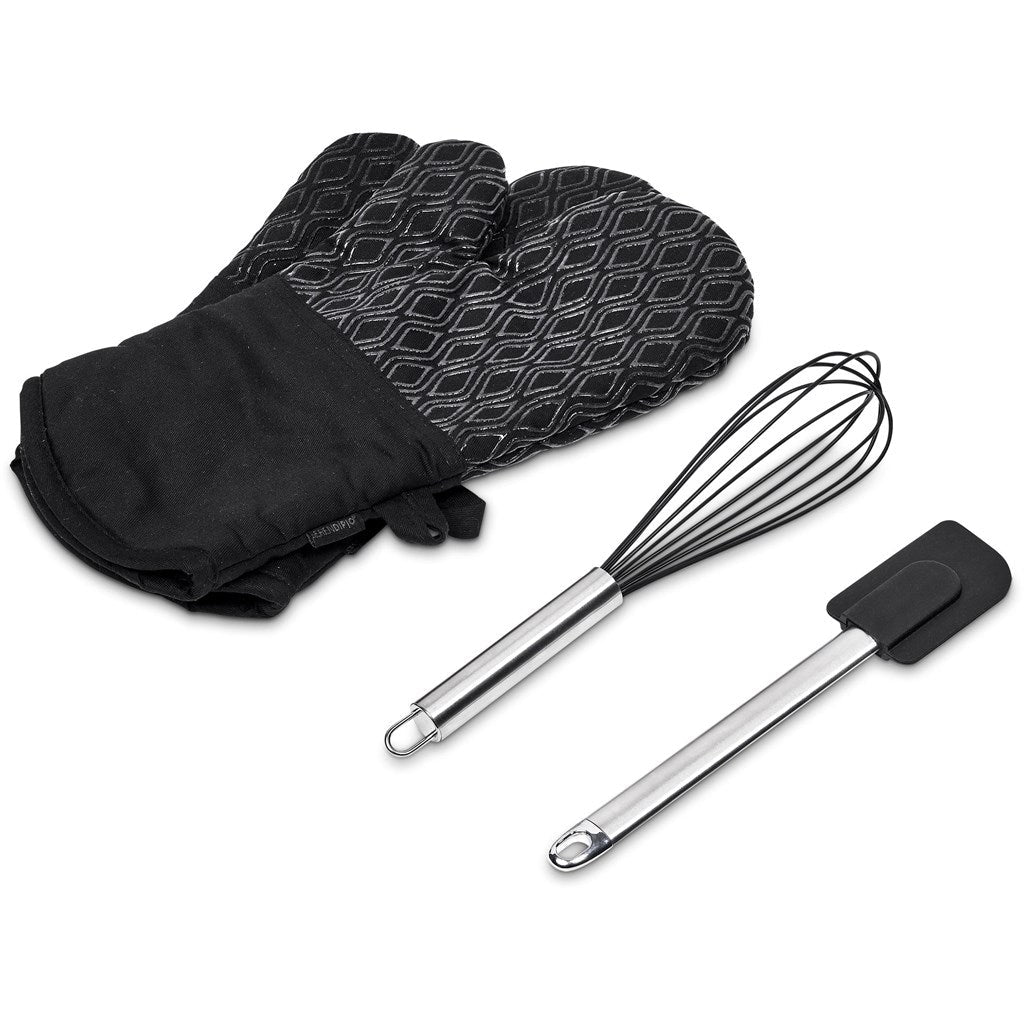 Serendipio Pastry Chef Baking Gift Set - Pair - BLACK