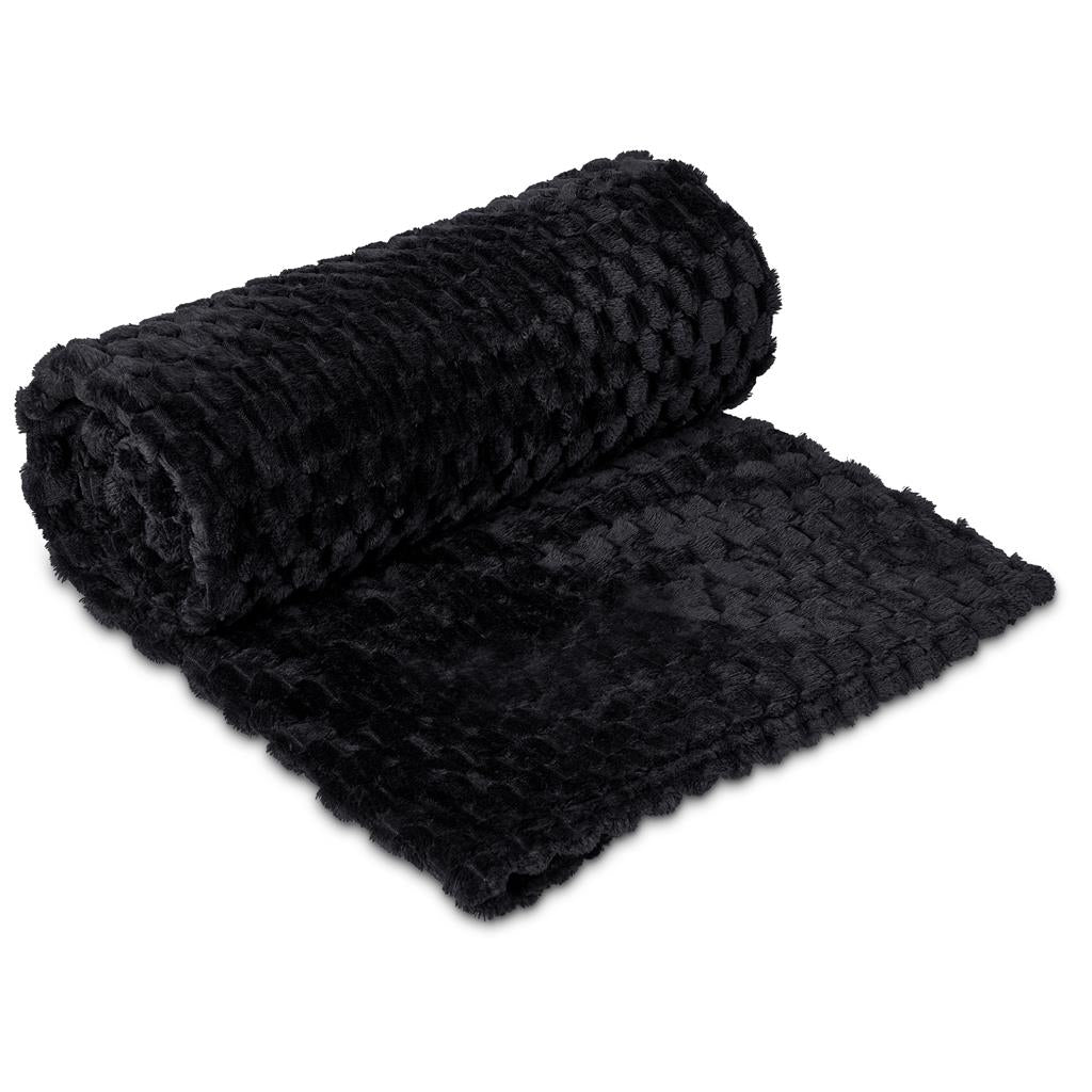 Serendipio Cozy Cloud Fleece Blanket - BLACK