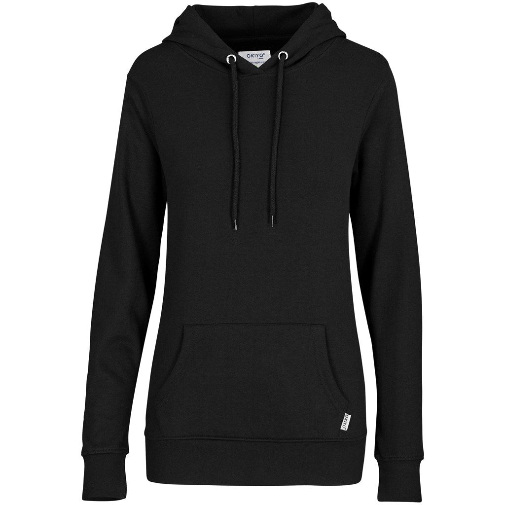 Ladies Okiyo Kaizen Eco Hooded Sweater - BLACK