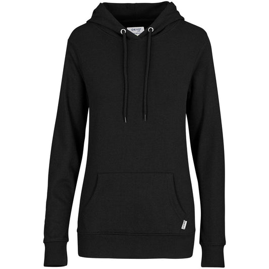 Ladies Okiyo Kaizen Eco Hooded Sweater - BLACK