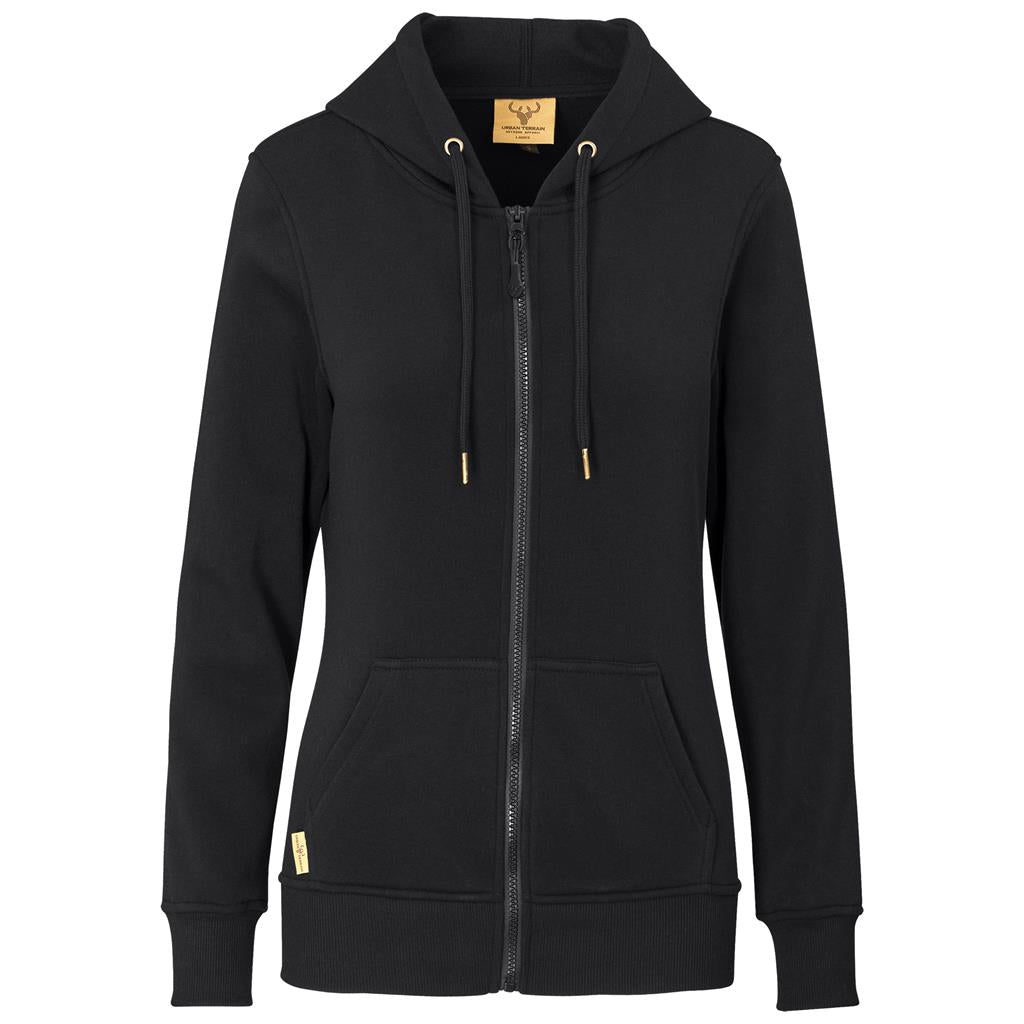 Ladies Rift Hooded Sweater - BLACK