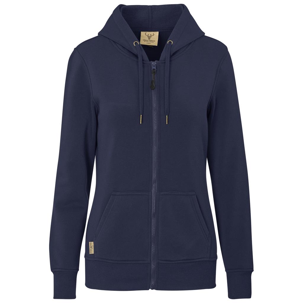Ladies Rift Hooded Sweater - NAVY