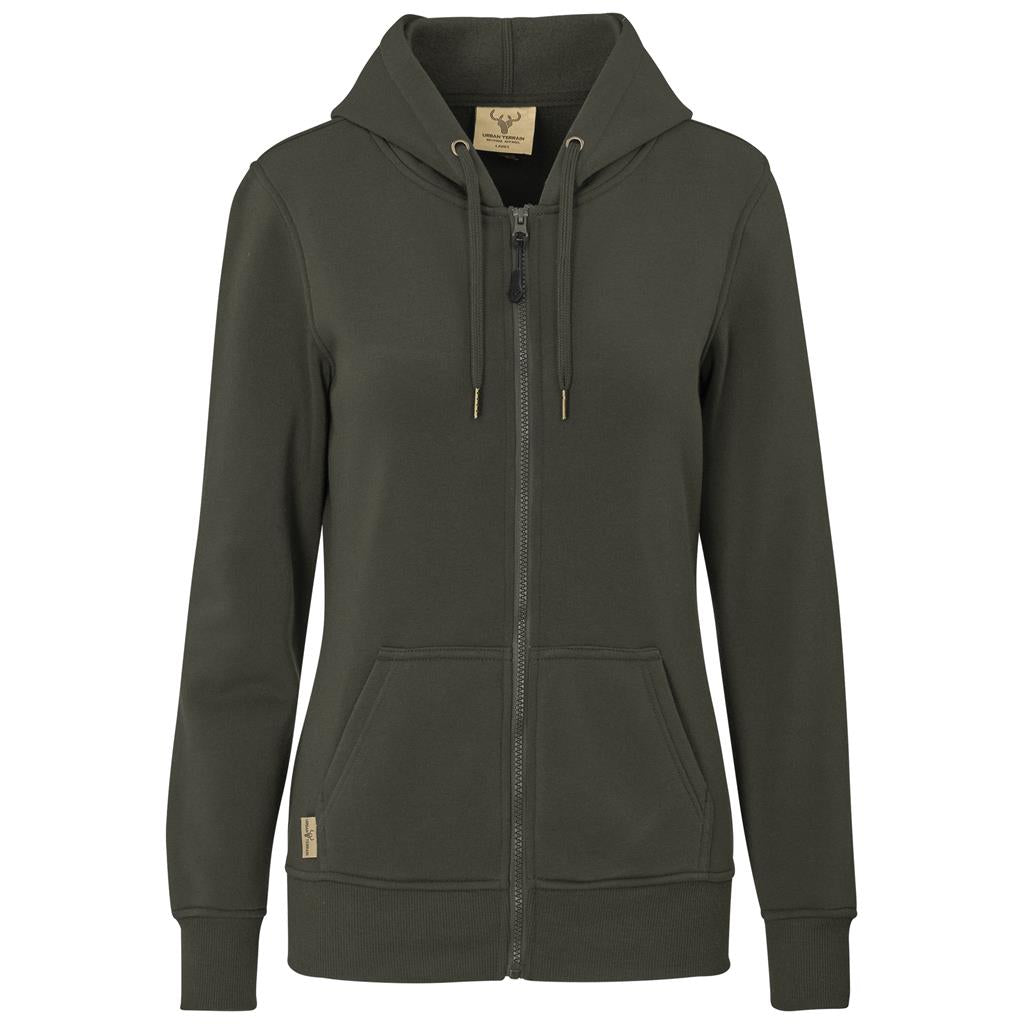 Ladies Rift Hooded Sweater - OLIVE