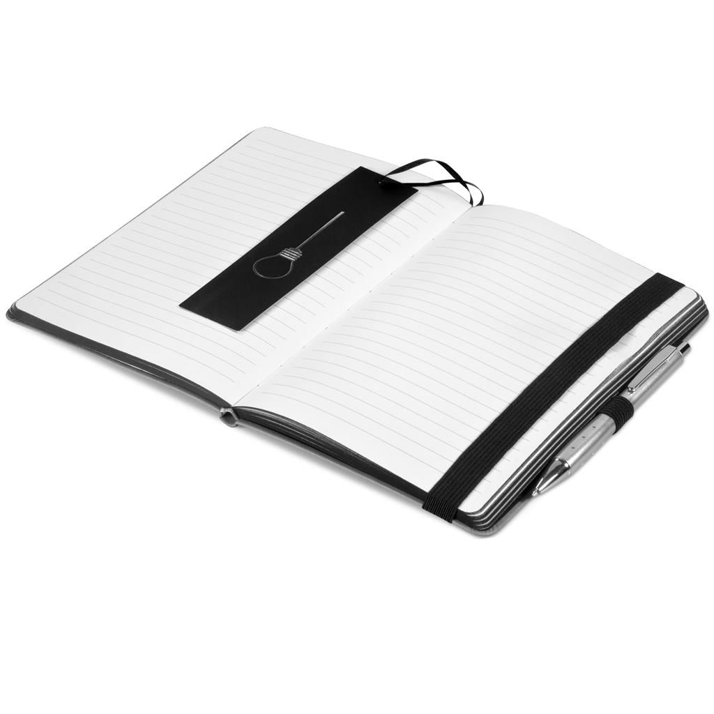 Altitude Colourblock A5 Soft Cover Notebook - BLACK