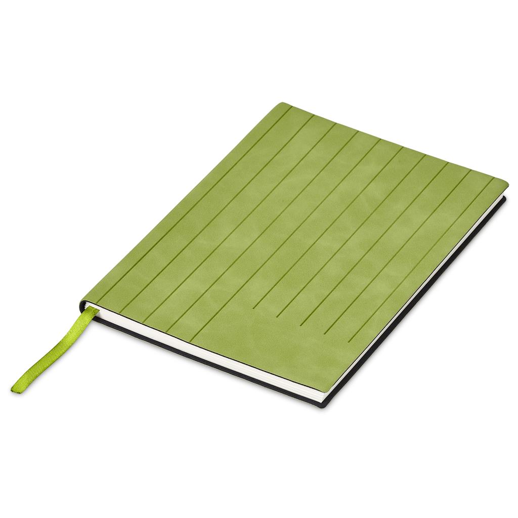 Altitude Pinstripe A5 Soft Cover Notebook - LIME