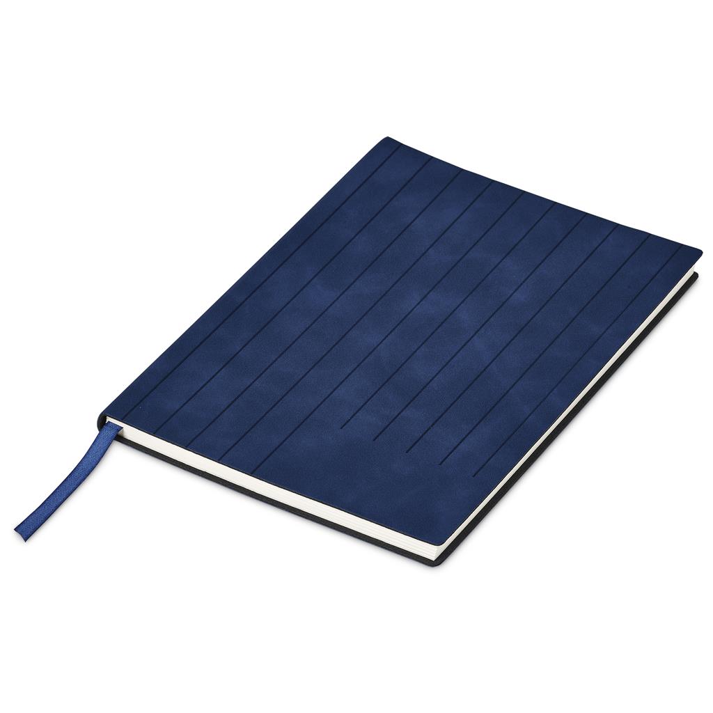 Altitude Pinstripe A5 Soft Cover Notebook - NAVY