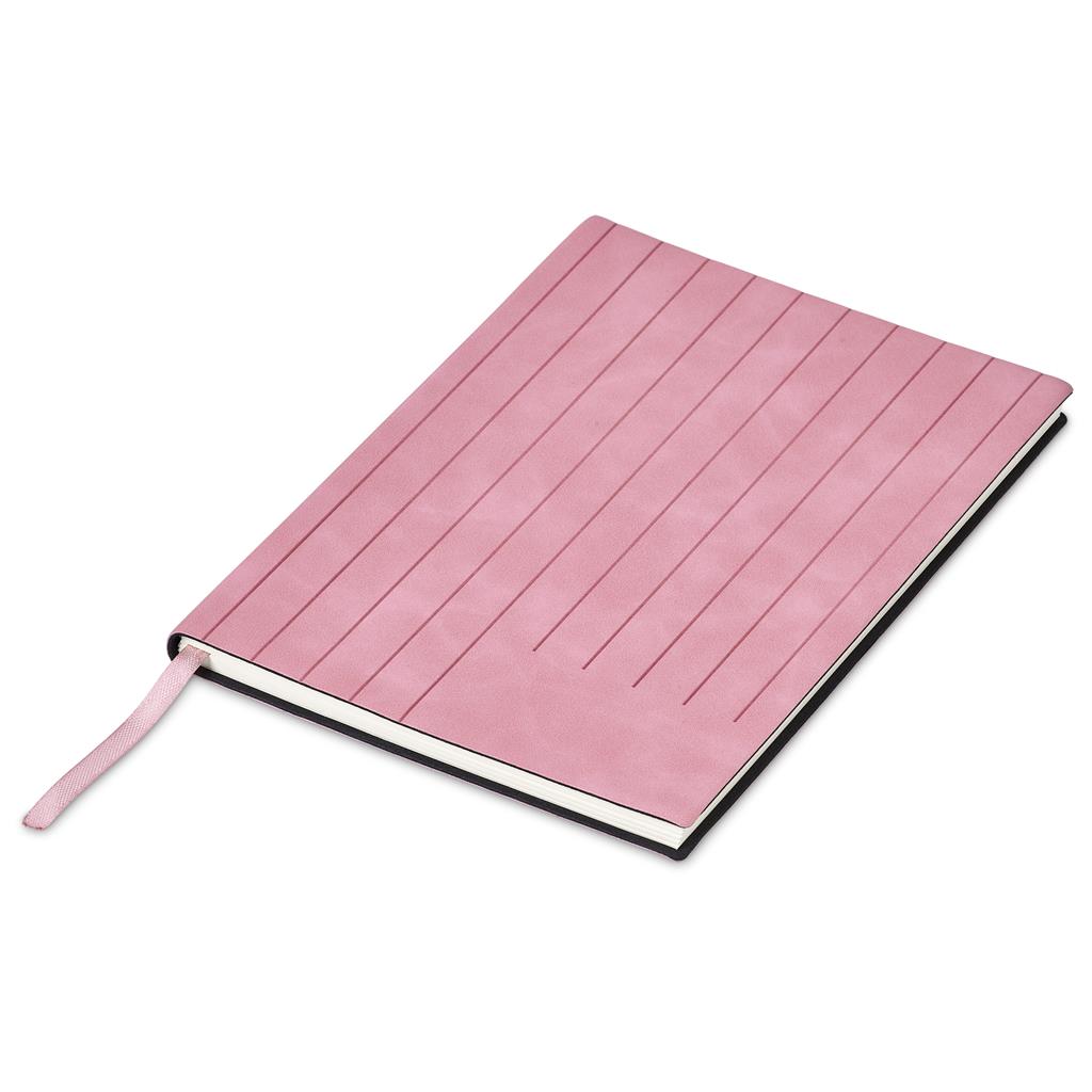Altitude Pinstripe A5 Soft Cover Notebook - PINK