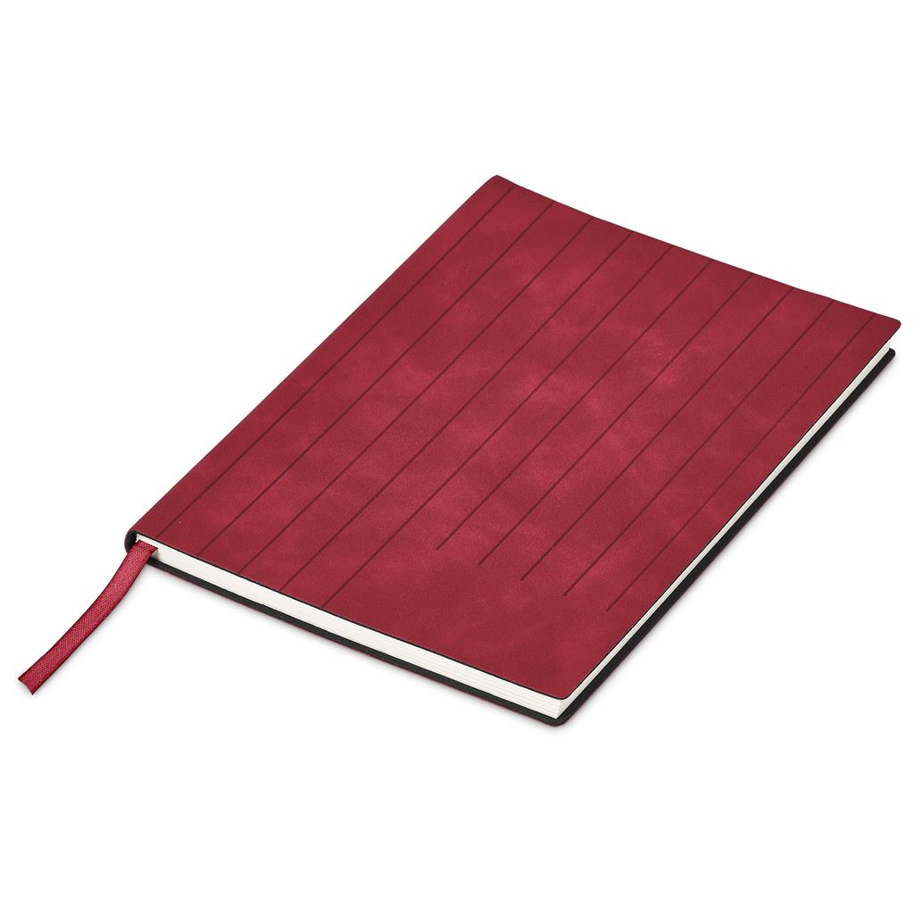 Altitude Pinstripe A5 Soft Cover Notebook - RED