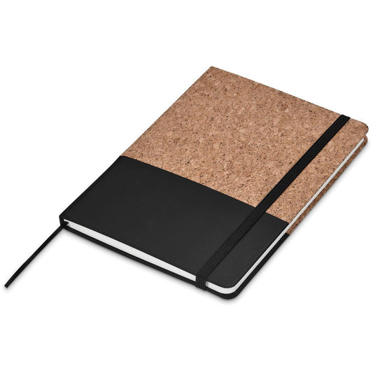 Okiyo Denki Cork A5 Hard Cover Notebook - BLACK