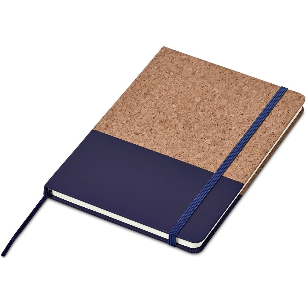 Okiyo Denki Cork A5 Hard Cover Notebook - NAVY